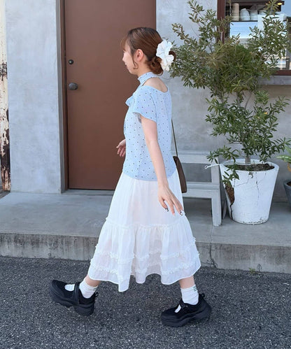 umm. By Discoat Tiered midi skirt - Image 12