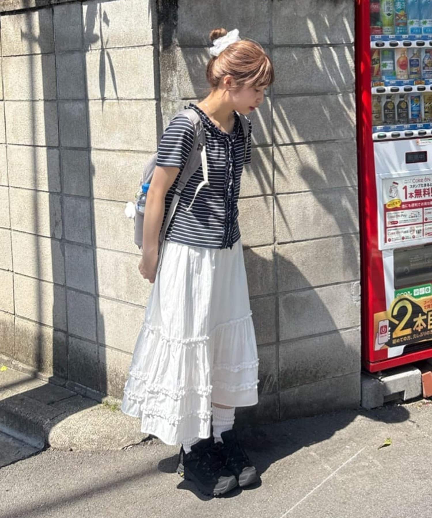 umm. By Discoat Tiered midi skirt - Image 13