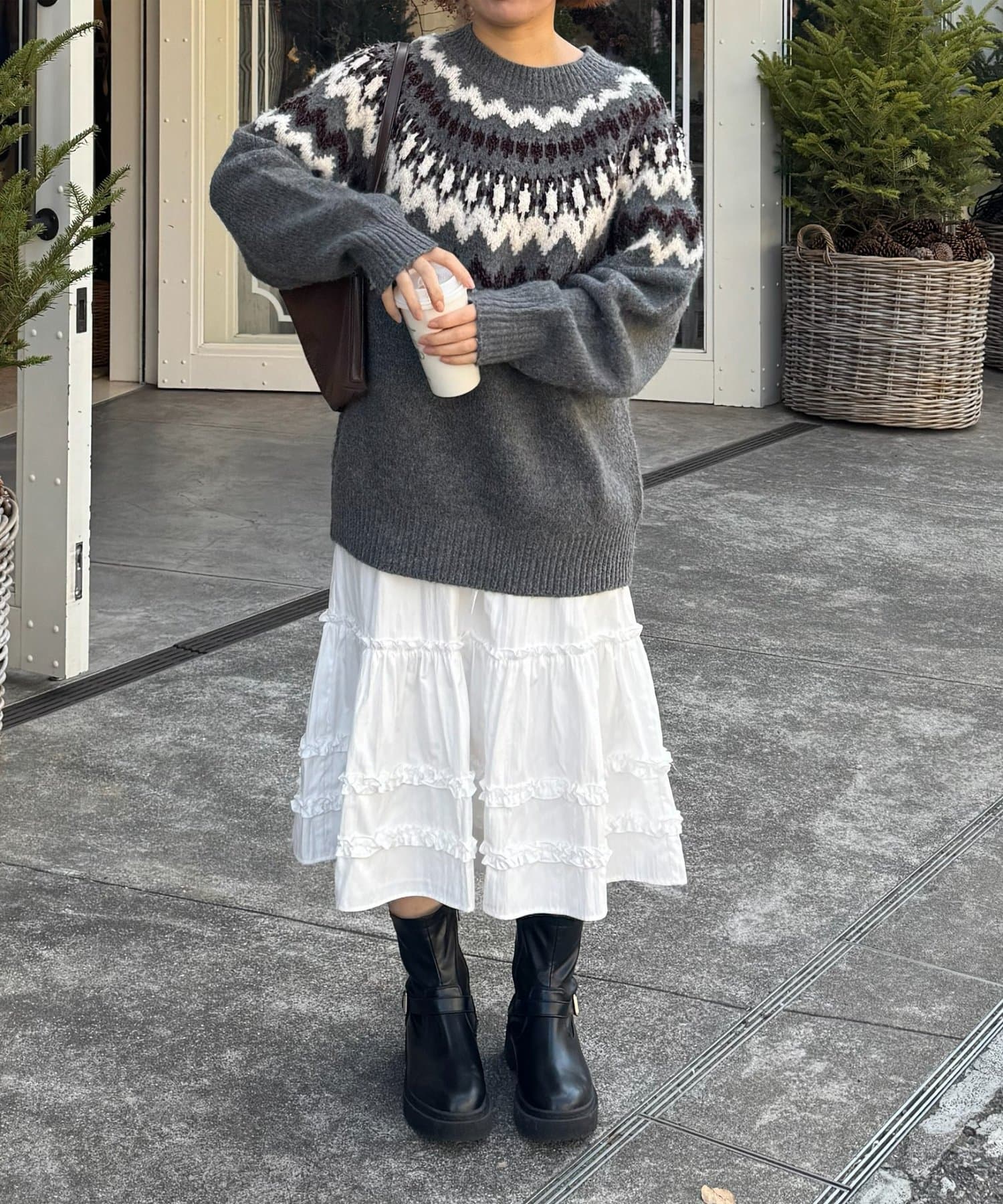 umm. By Discoat Tiered midi skirt - Image 14