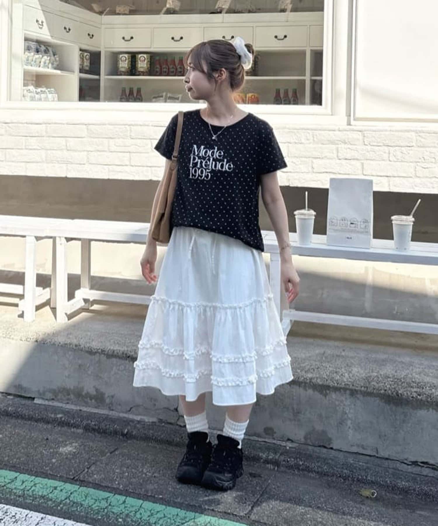 umm. By Discoat Tiered midi skirt - Image 10