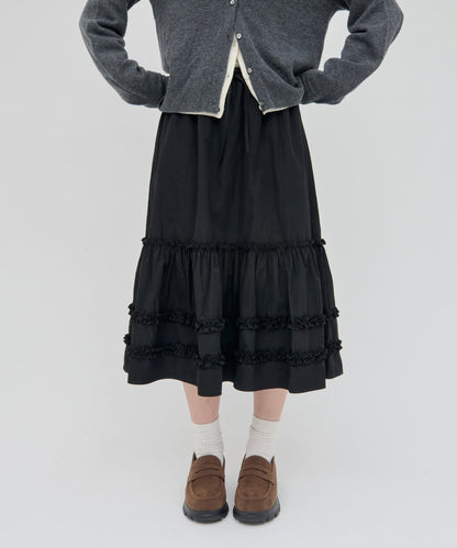 umm. By Discoat Tiered midi skirt - Image 2