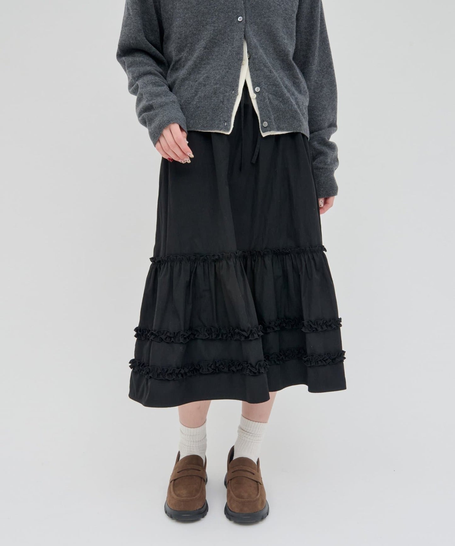 umm. By Discoat Tiered midi skirt - Image 24