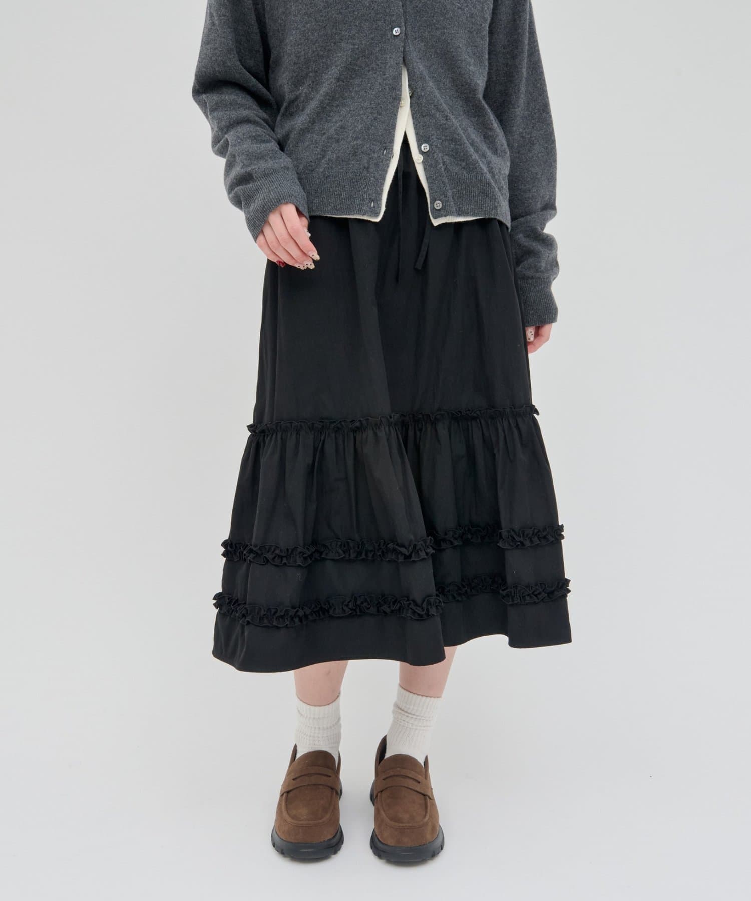 umm. By Discoat Tiered midi skirt - Image 24