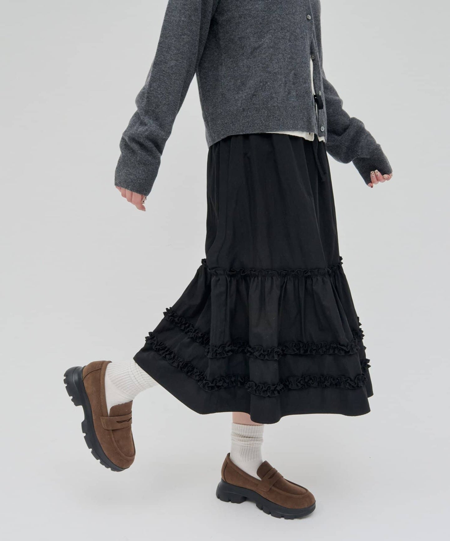 umm. By Discoat Tiered midi skirt - Image 27