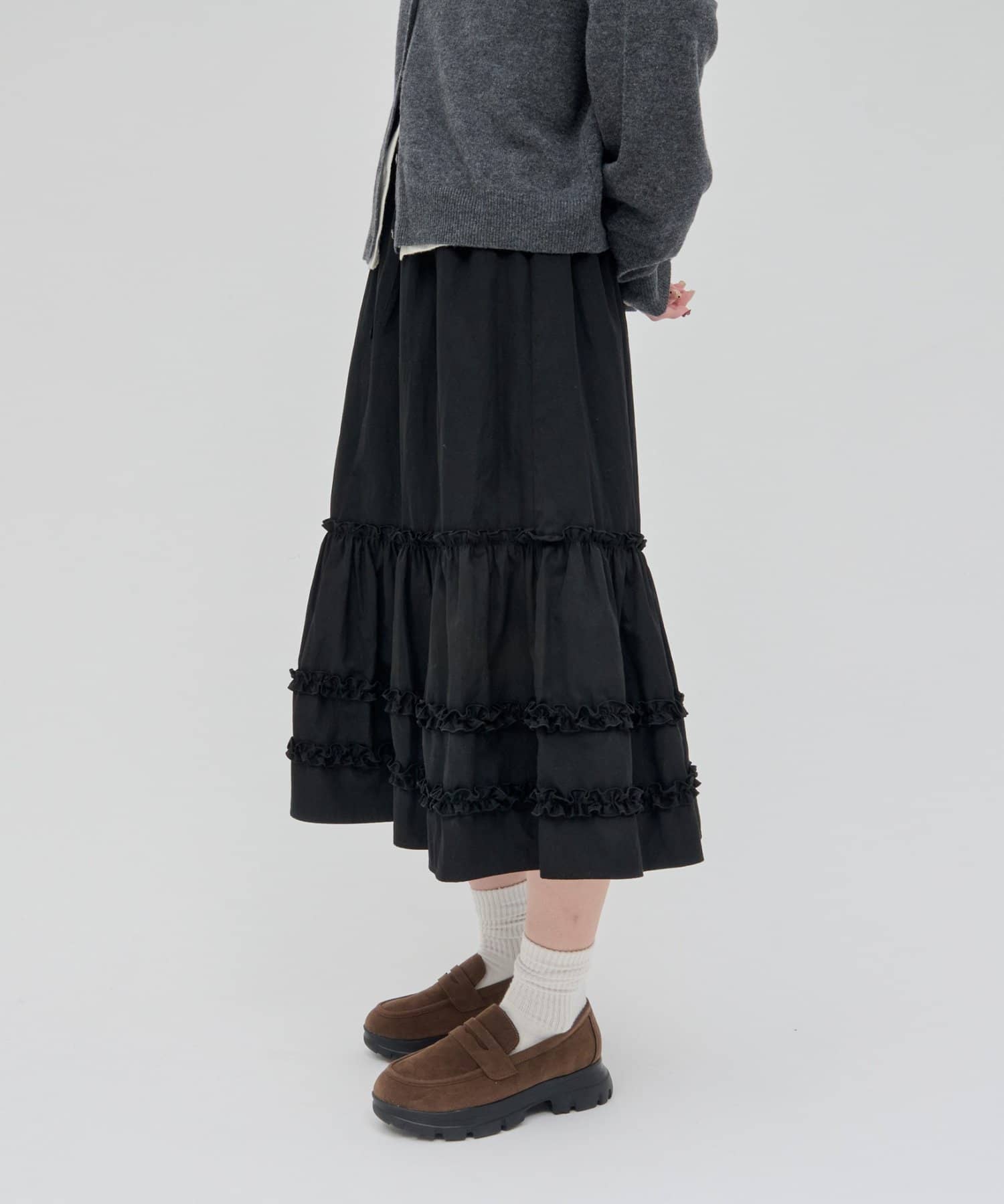 umm. By Discoat Tiered midi skirt - Image 28