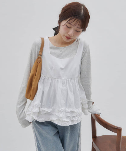 umm. by DISCOAT Frill hem sleeveless blouse - Image 5