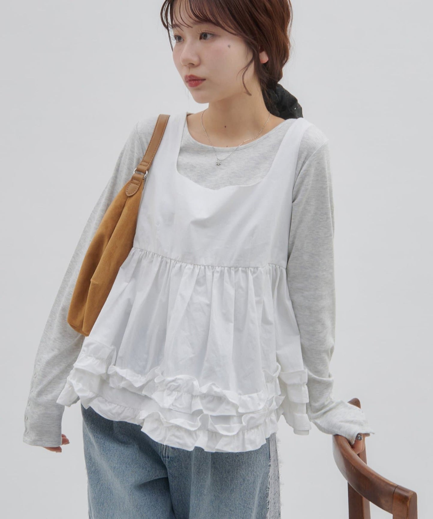 umm. by DISCOAT Frill hem sleeveless blouse - Image 8