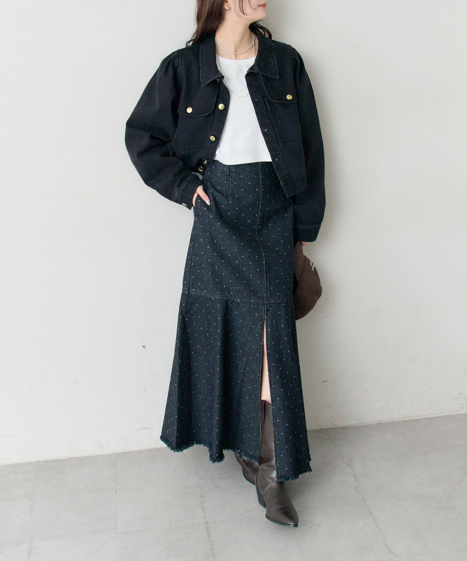 mystic 波點牛仔魚尾裙 - Image 12