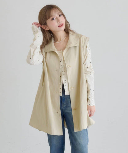 Kastane Lace Vest + 立領袖可拆風嬲 - Image 2