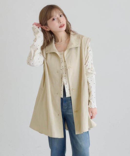 Kastane Lace Vest + 立領袖可拆風嬲 - Image 2