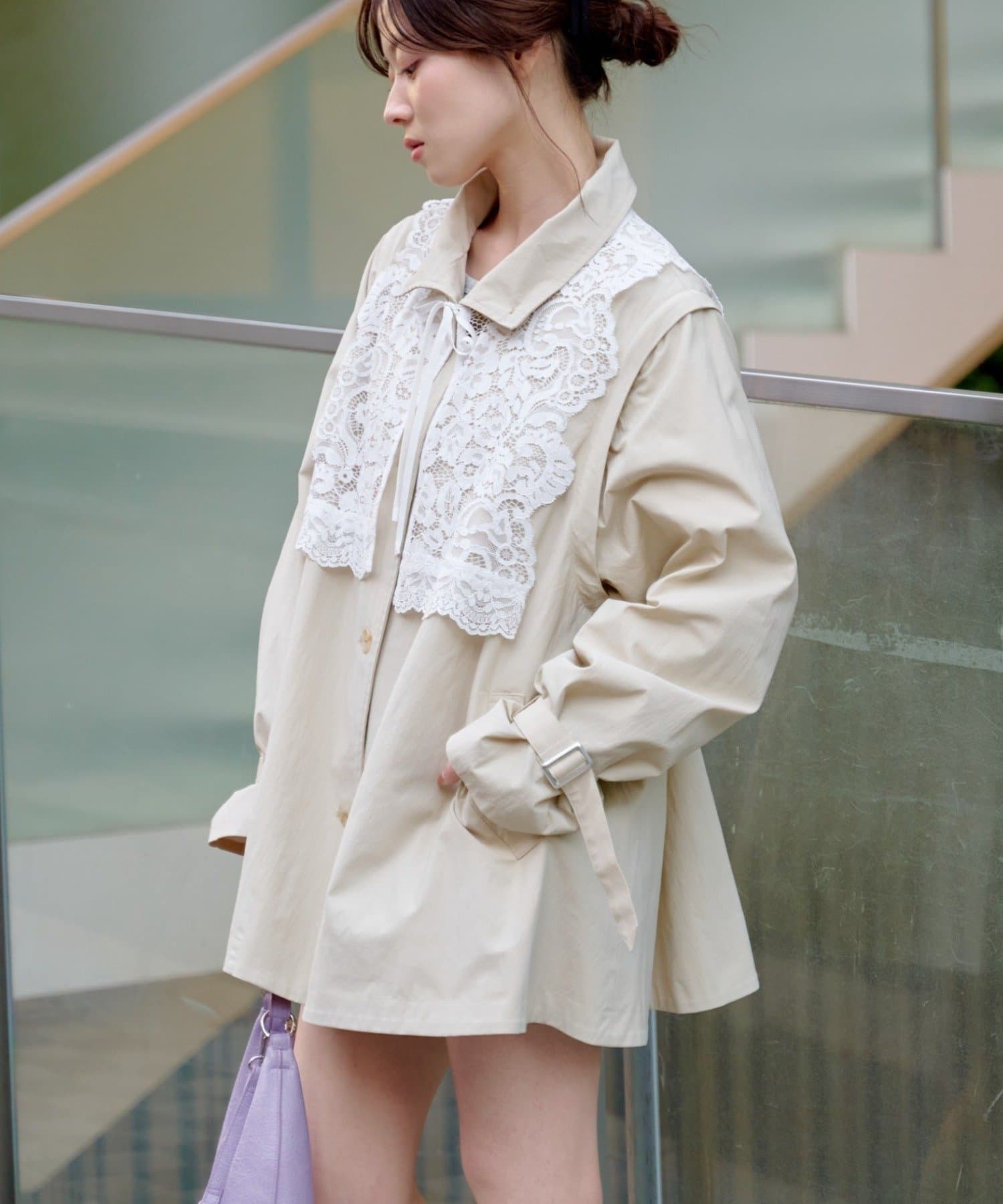 Kastane Lace Vest + 立領袖可拆風嬲 - Image 26