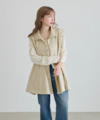 Kastane Lace Vest + 立領袖可拆風嬲 - Image 4