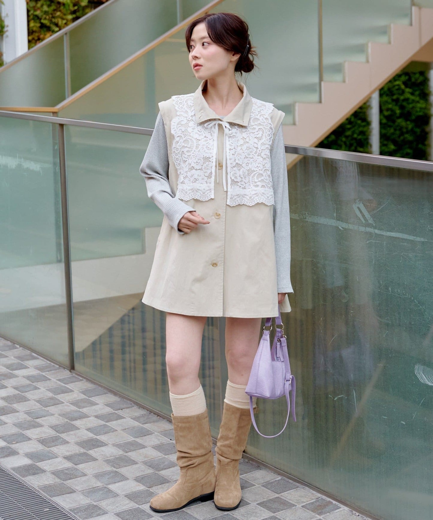 Kastane Lace Vest + 立領袖可拆風嬲 - Image 33