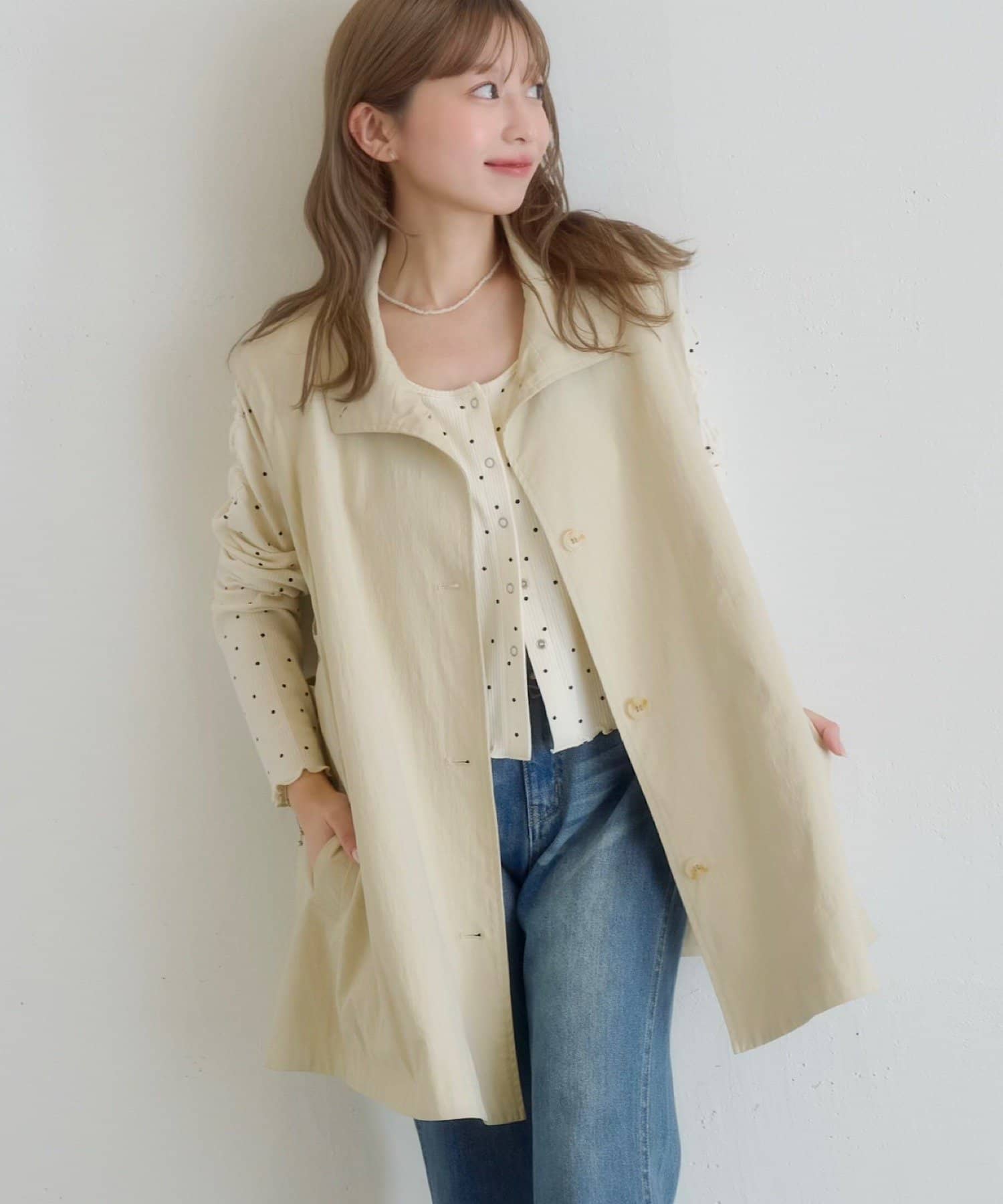 Kastane Lace Vest + 立領袖可拆風嬲 - Image 5