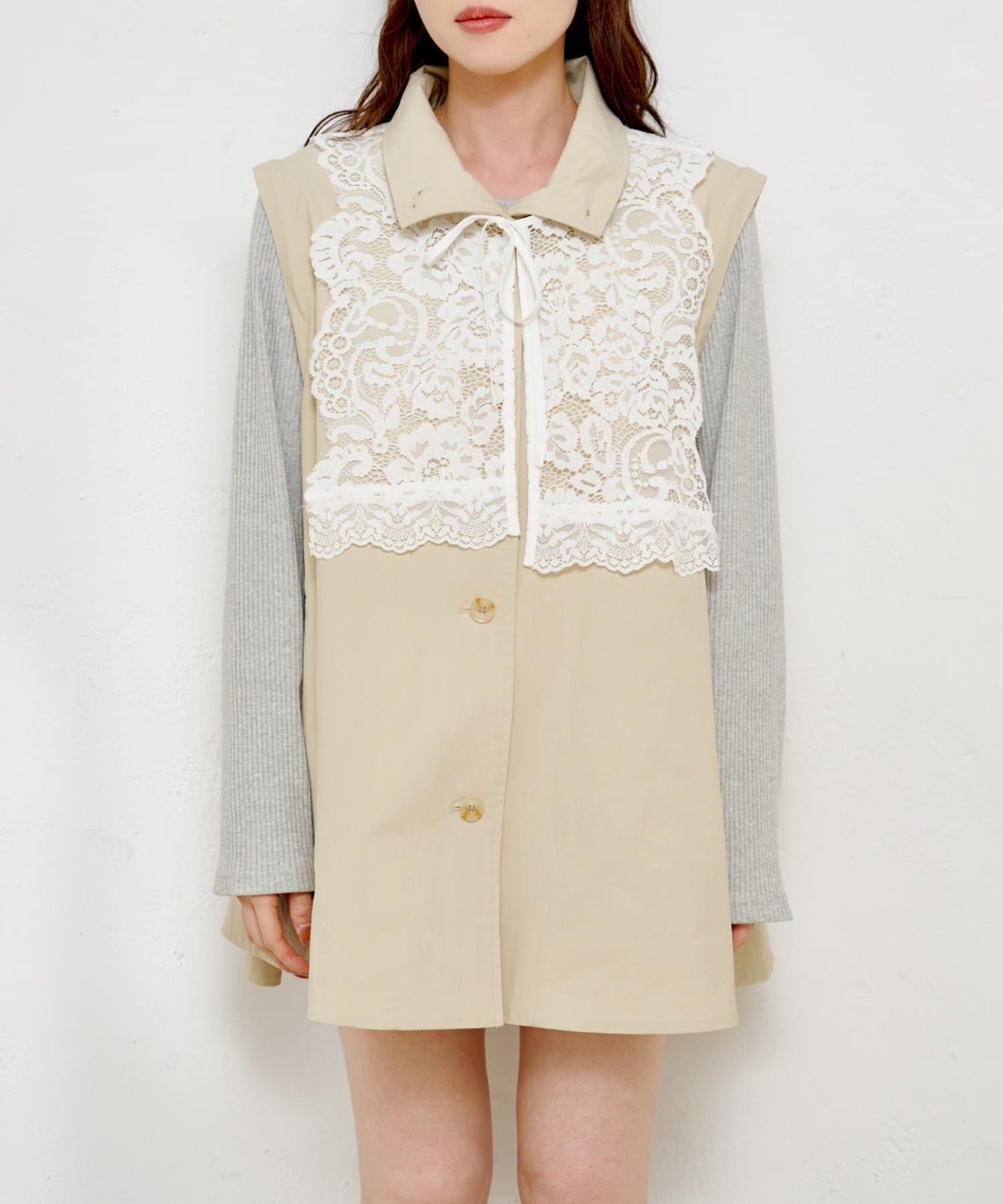 Kastane Lace Vest + 立領袖可拆風嬲 - Image 53