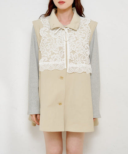 Kastane Lace Vest + 立領袖可拆風嬲 - Image 53