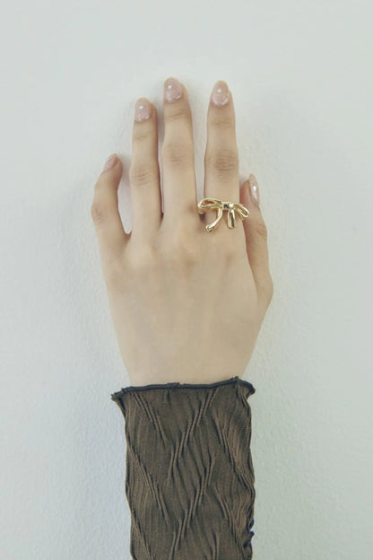GOLDY Slim ribbon ring