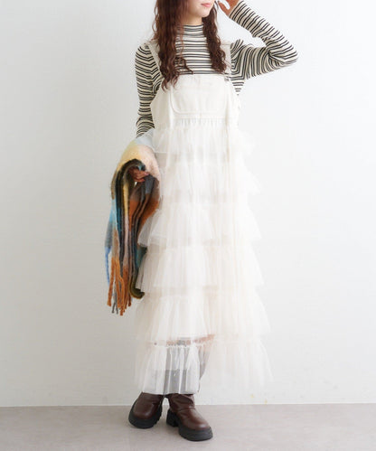 w closet 荷葉邊多層吊帶裙 - Image 13