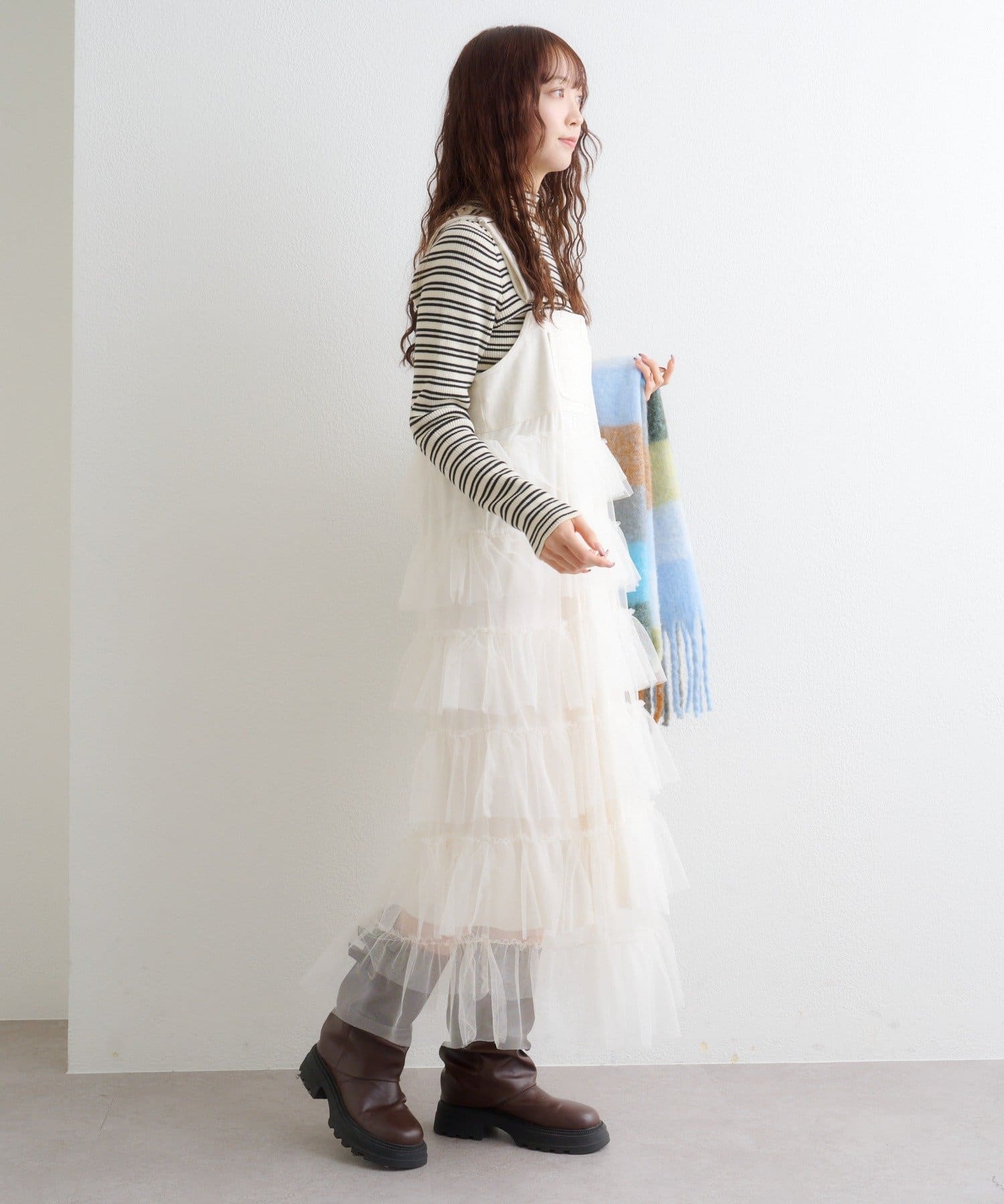 w closet 荷葉邊多層吊帶裙 - Image 15