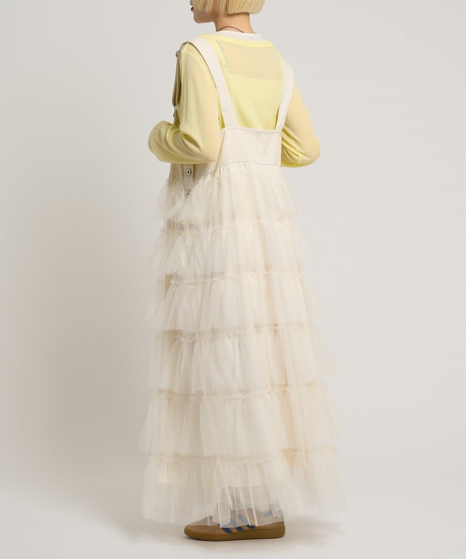 w closet 荷葉邊多層吊帶裙 - Image 6