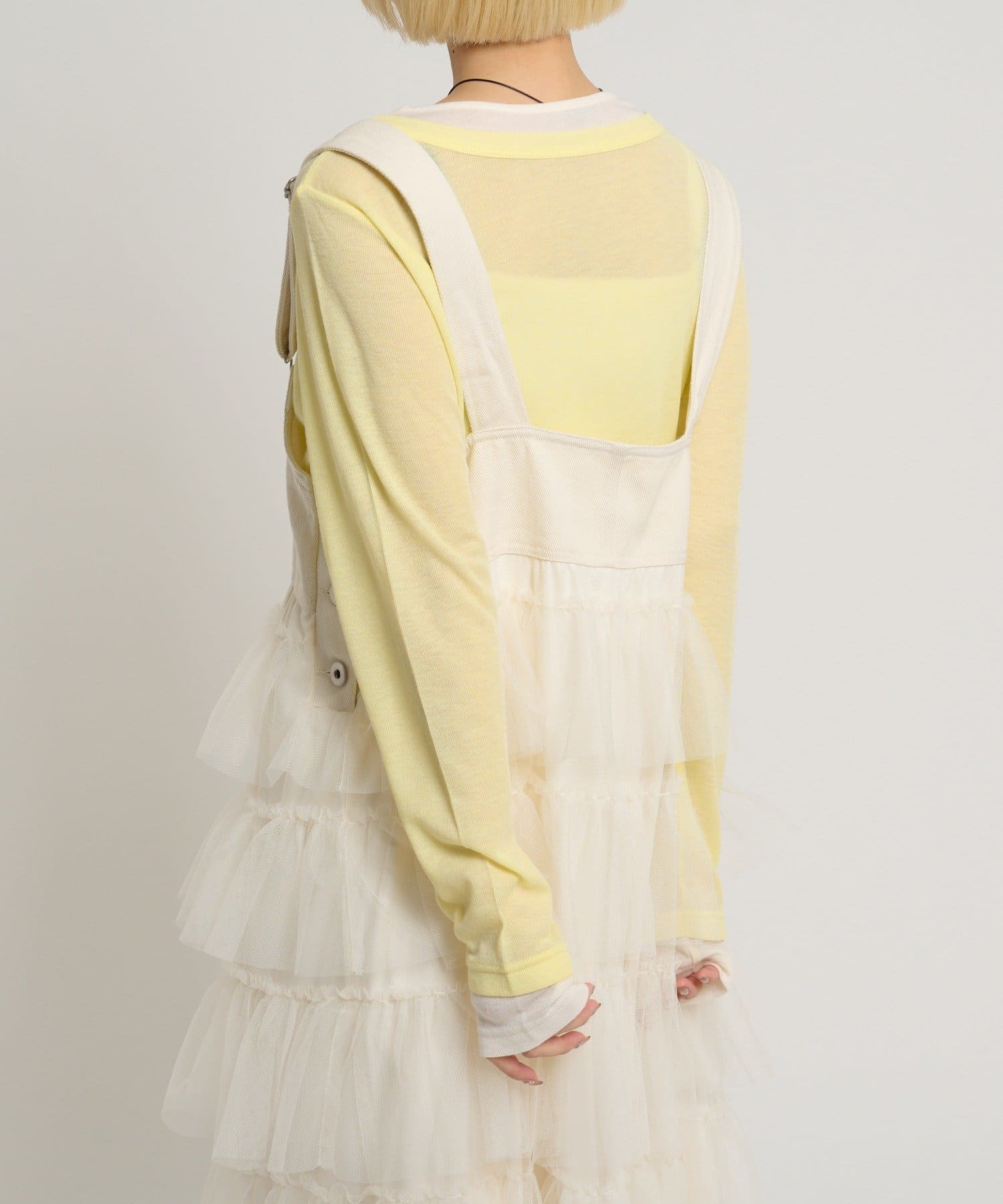 w closet 荷葉邊多層吊帶裙 - Image 10