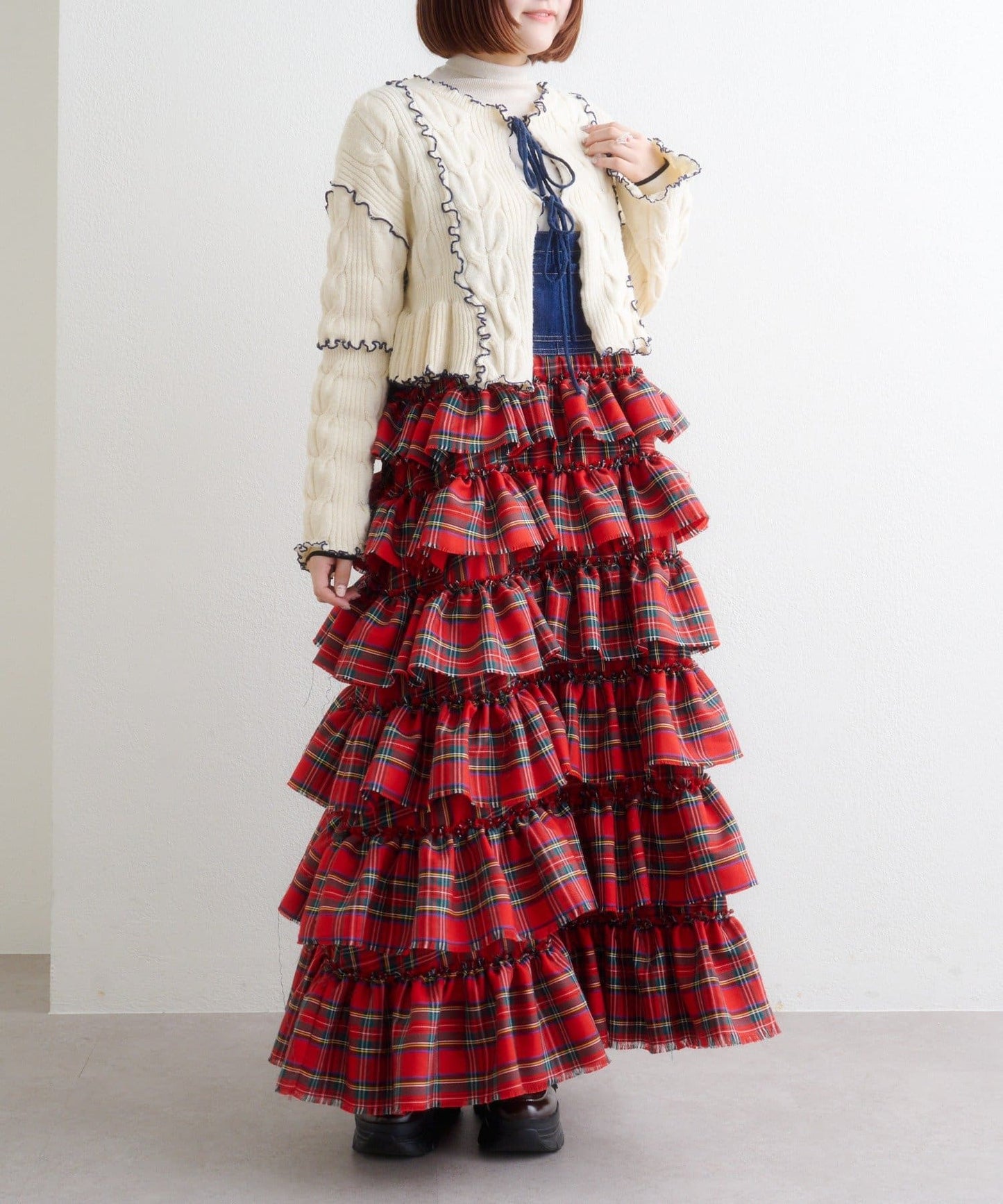 w closet 荷葉邊多層吊帶裙 - Image 27