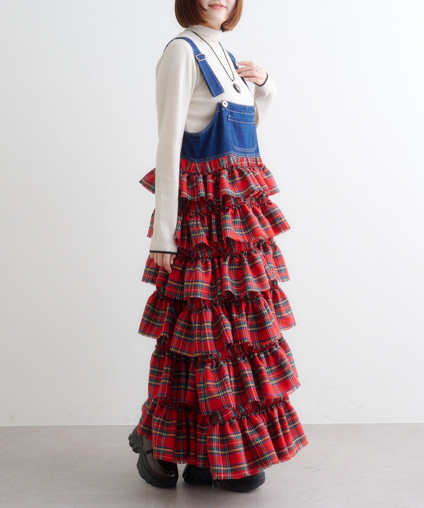 w closet 荷葉邊多層吊帶裙 - Image 18