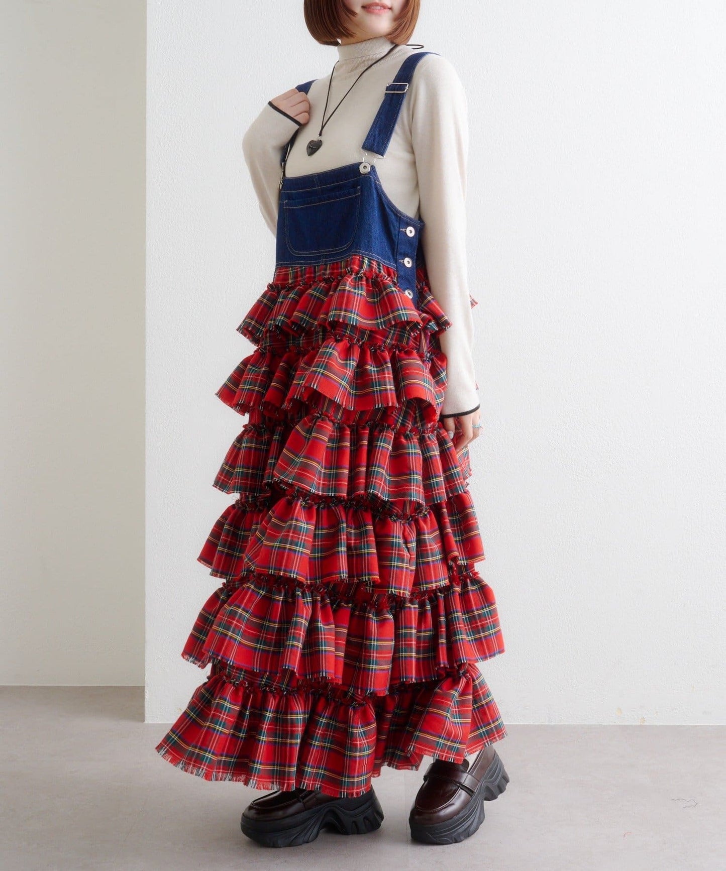 w closet 荷葉邊多層吊帶裙 - Image 19