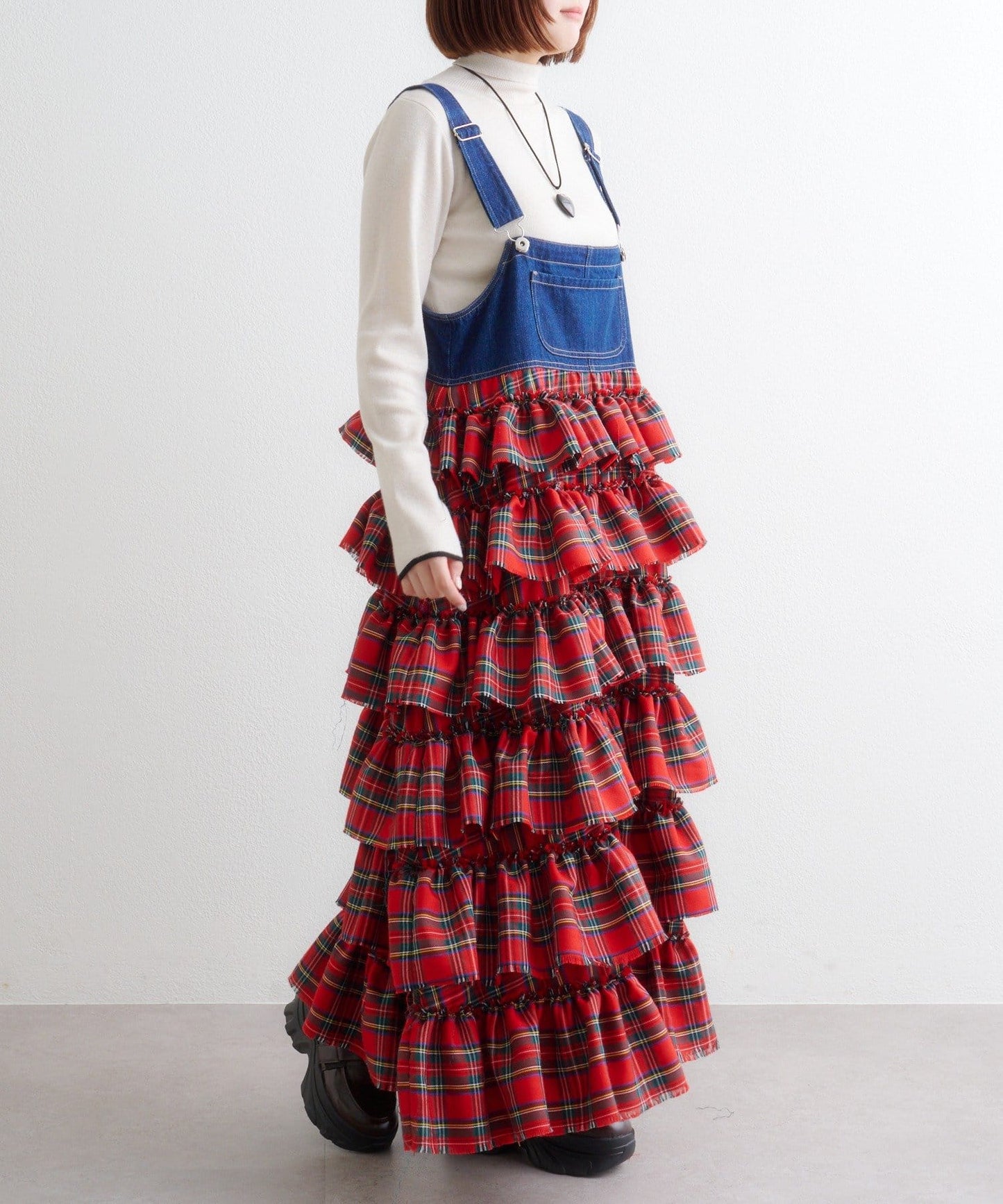 w closet 荷葉邊多層吊帶裙 - Image 20