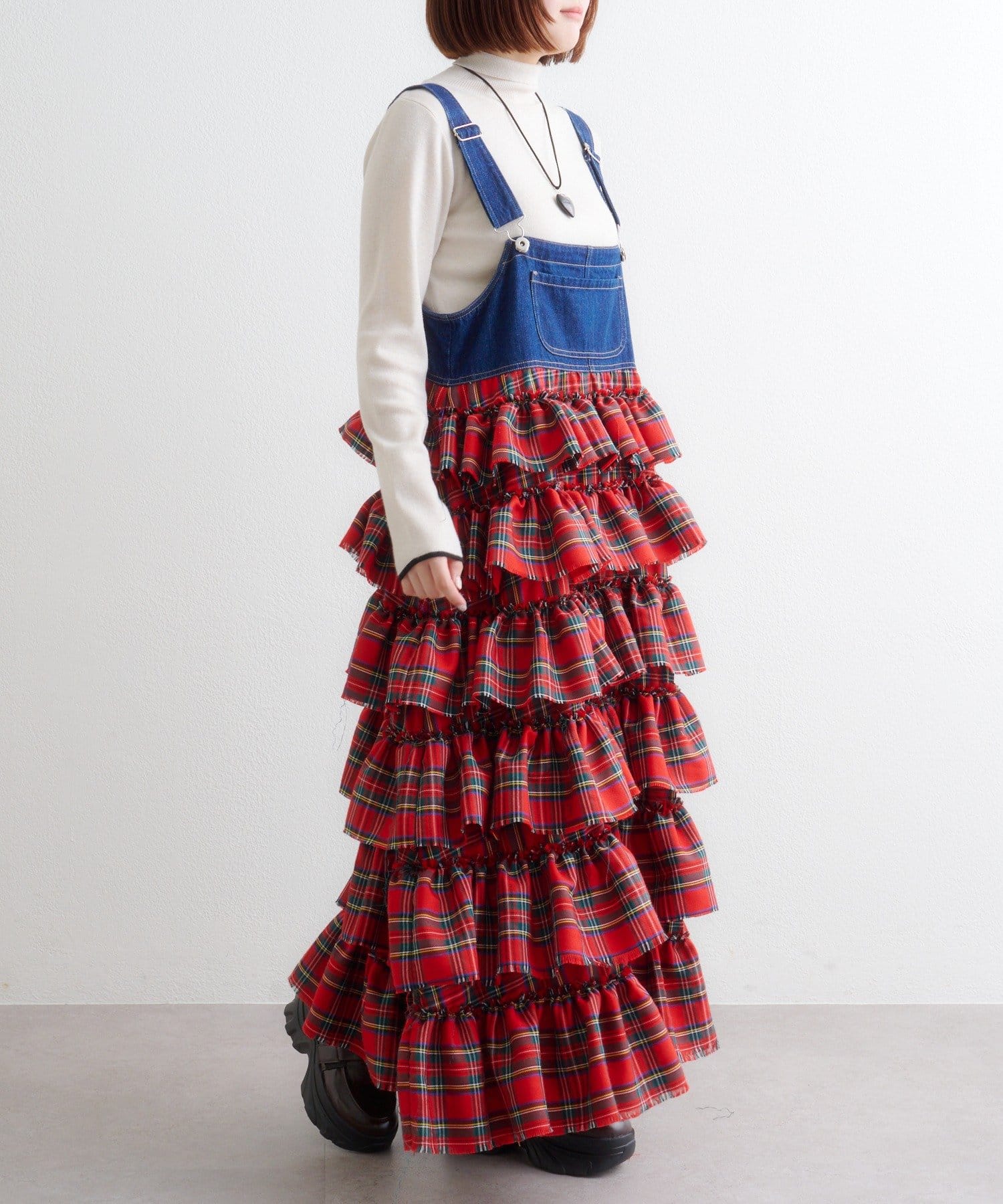 w closet 荷葉邊多層吊帶裙 - Image 20