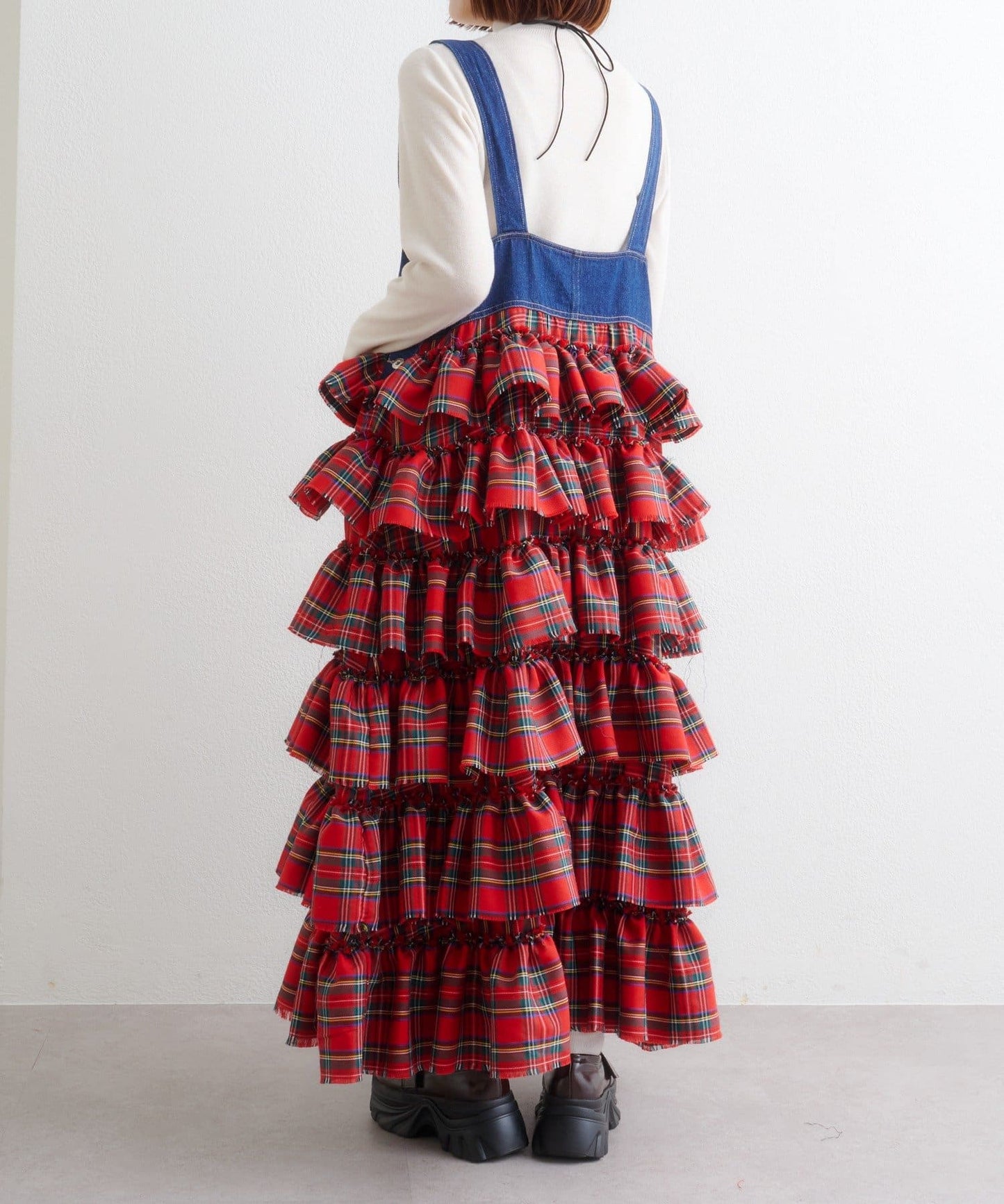 w closet 荷葉邊多層吊帶裙 - Image 21