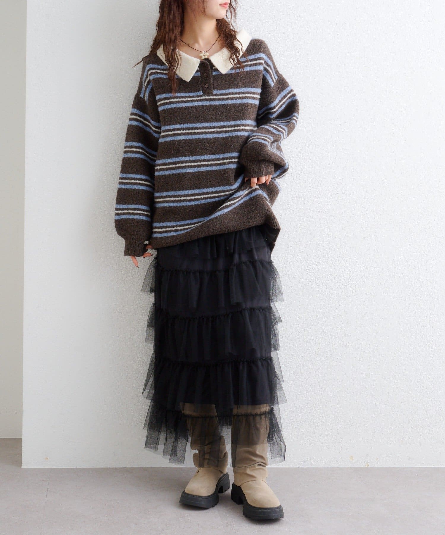 w closet 荷葉邊多層吊帶裙 - Image 39