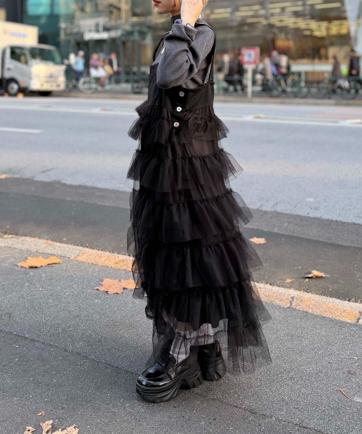 w closet 荷葉邊多層吊帶裙 - Image 32