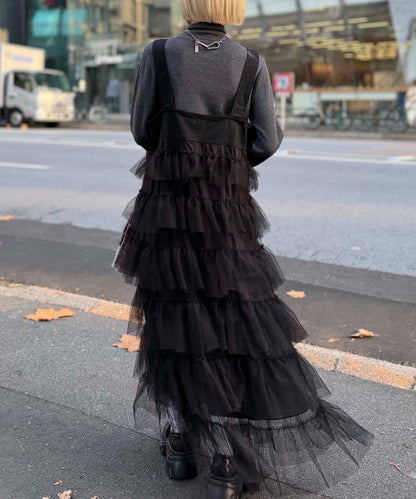 w closet 荷葉邊多層吊帶裙 - Image 33