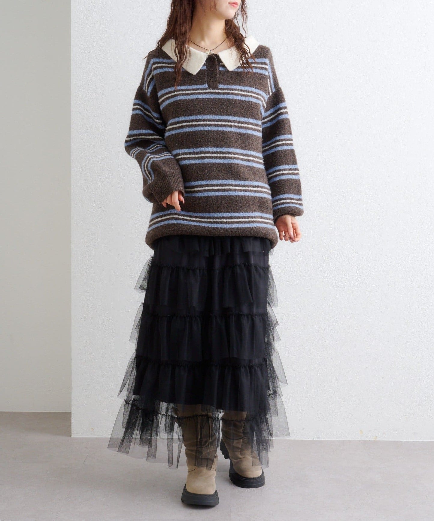 w closet 荷葉邊多層吊帶裙 - Image 35