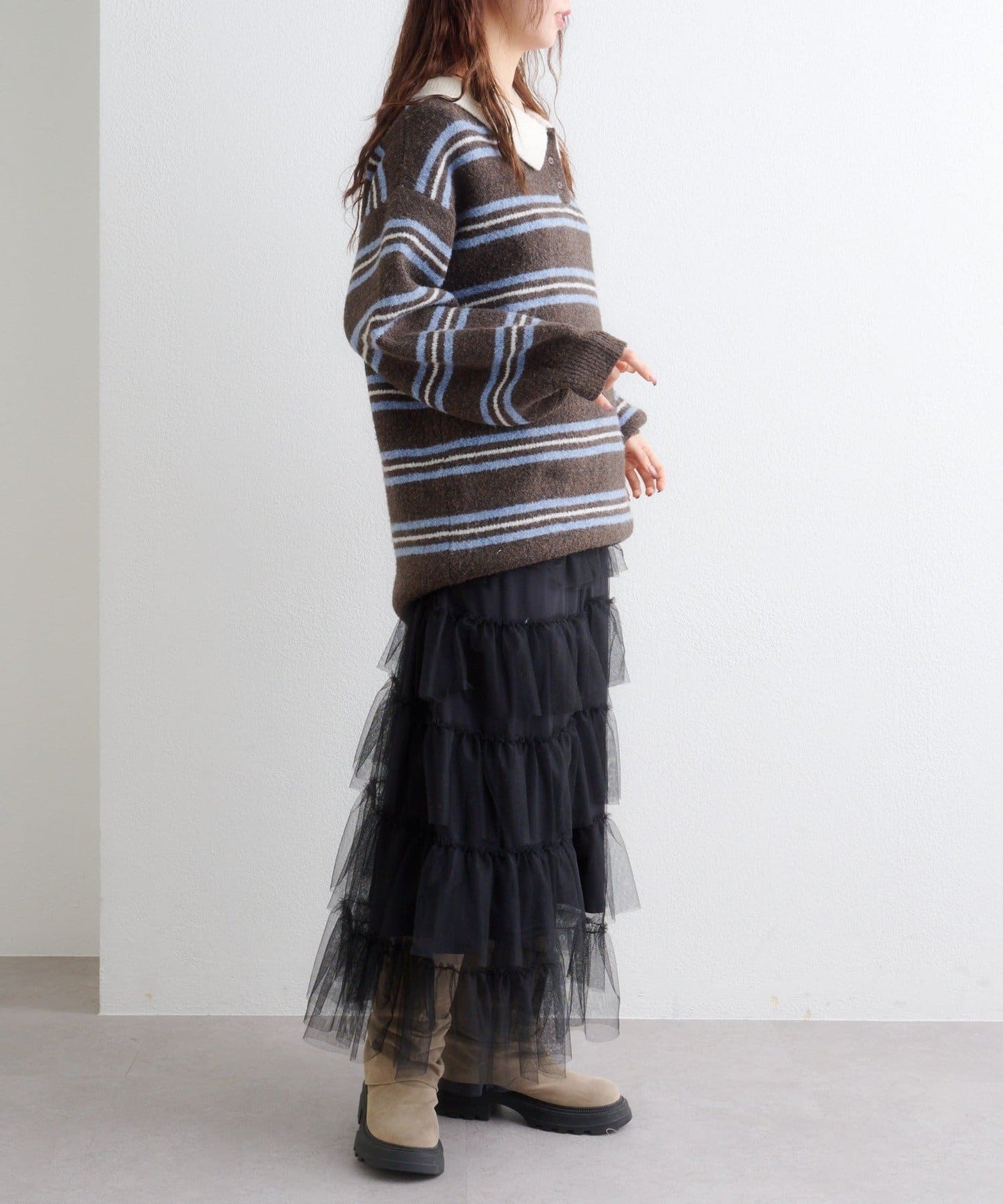 w closet 荷葉邊多層吊帶裙 - Image 36