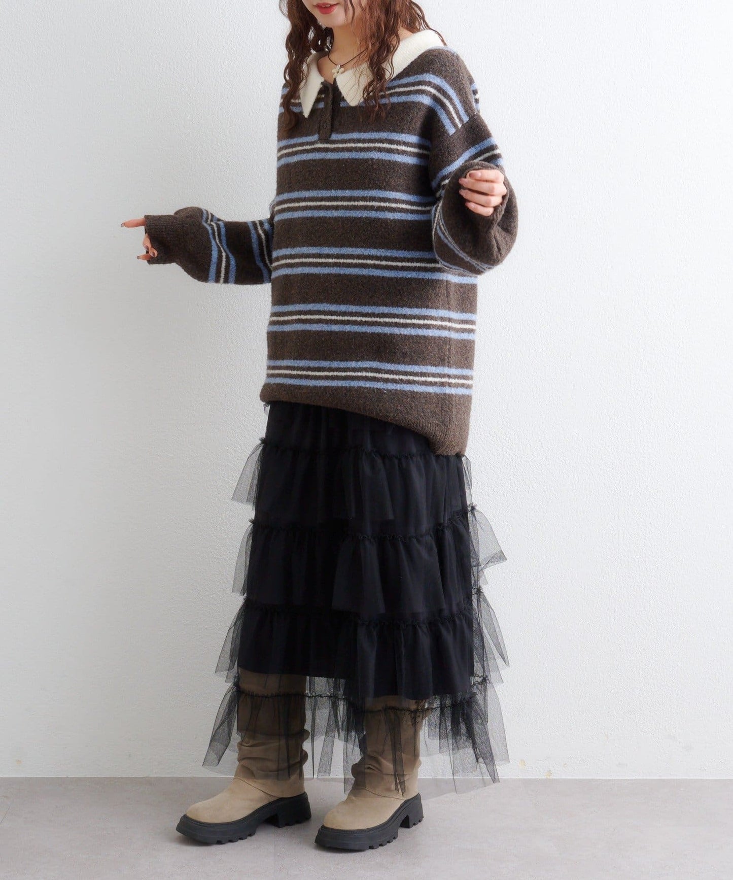 w closet 荷葉邊多層吊帶裙 - Image 37