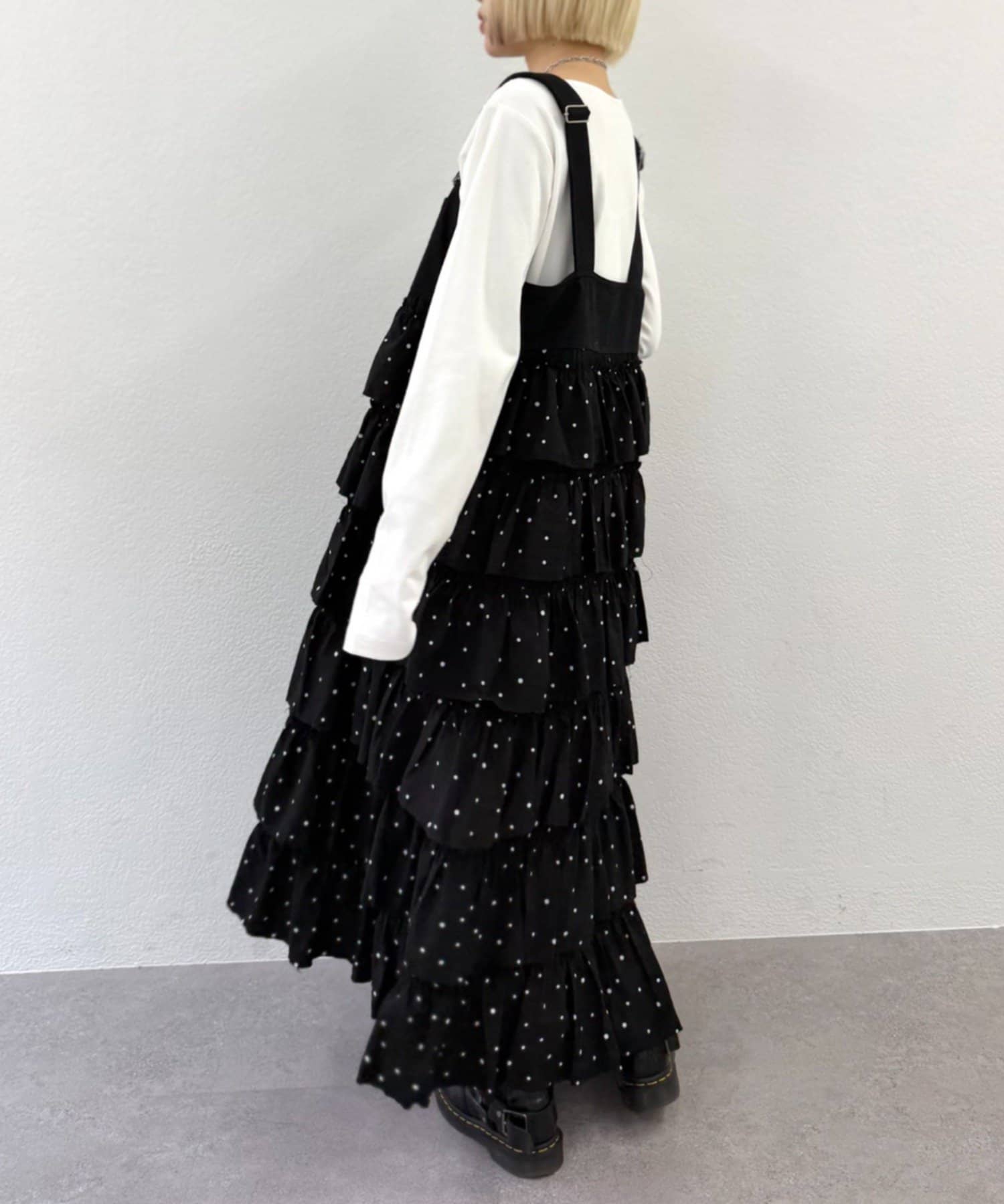 w closet 荷葉邊多層吊帶裙 - Image 48