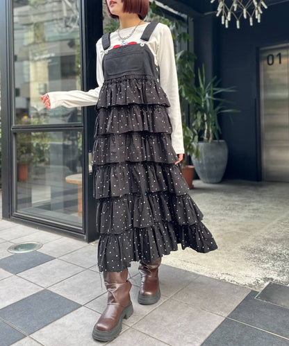 w closet 荷葉邊多層吊帶裙 - Image 40