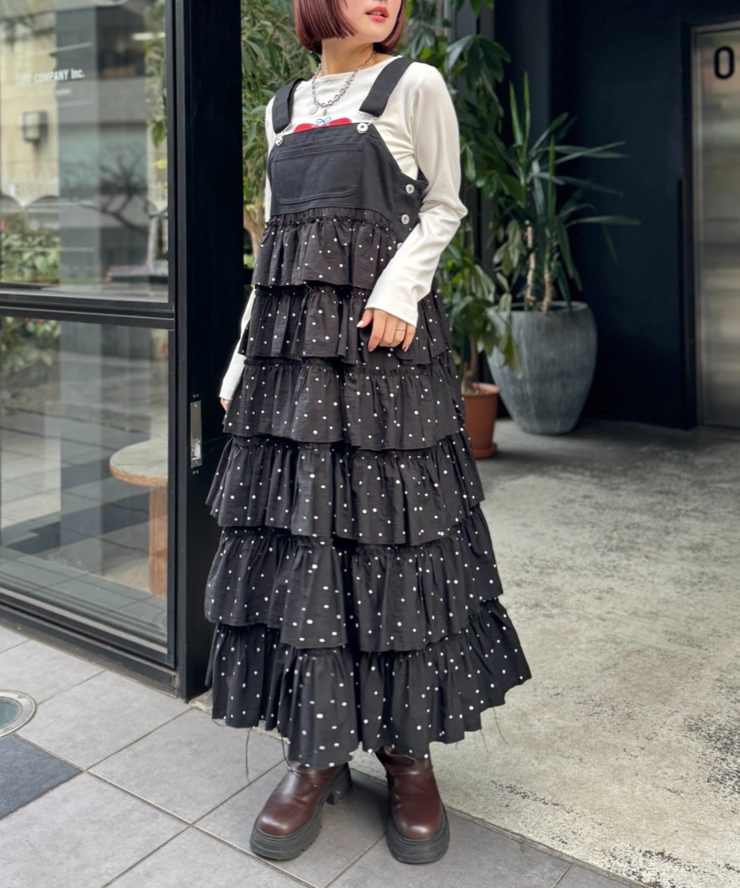 w closet 荷葉邊多層吊帶裙 - Image 41