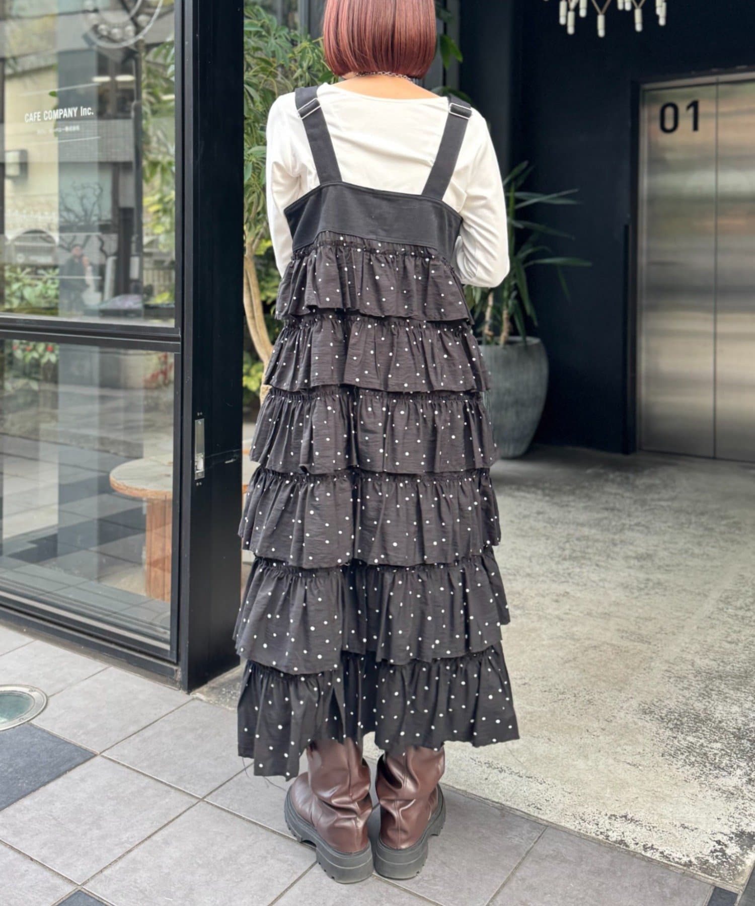 w closet 荷葉邊多層吊帶裙 - Image 42