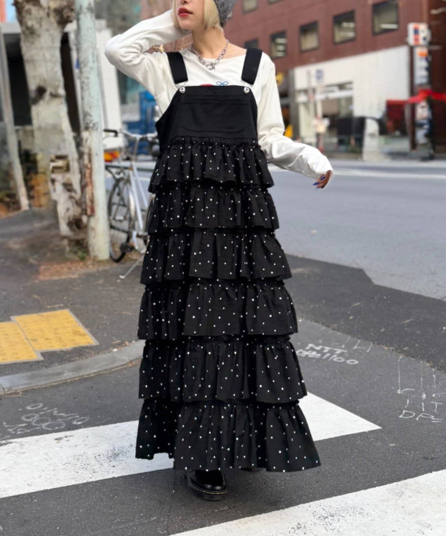 w closet 荷葉邊多層吊帶裙 - Image 44