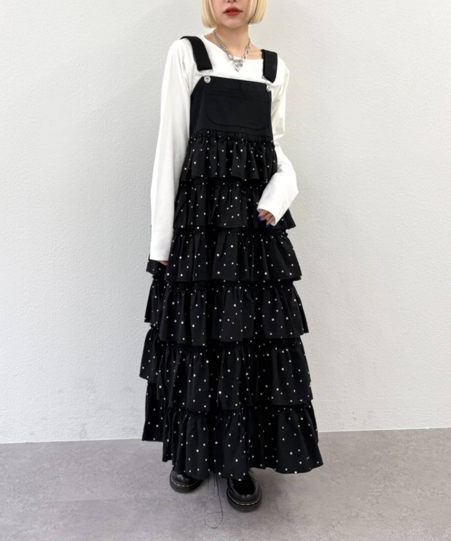 w closet 荷葉邊多層吊帶裙 - Image 46