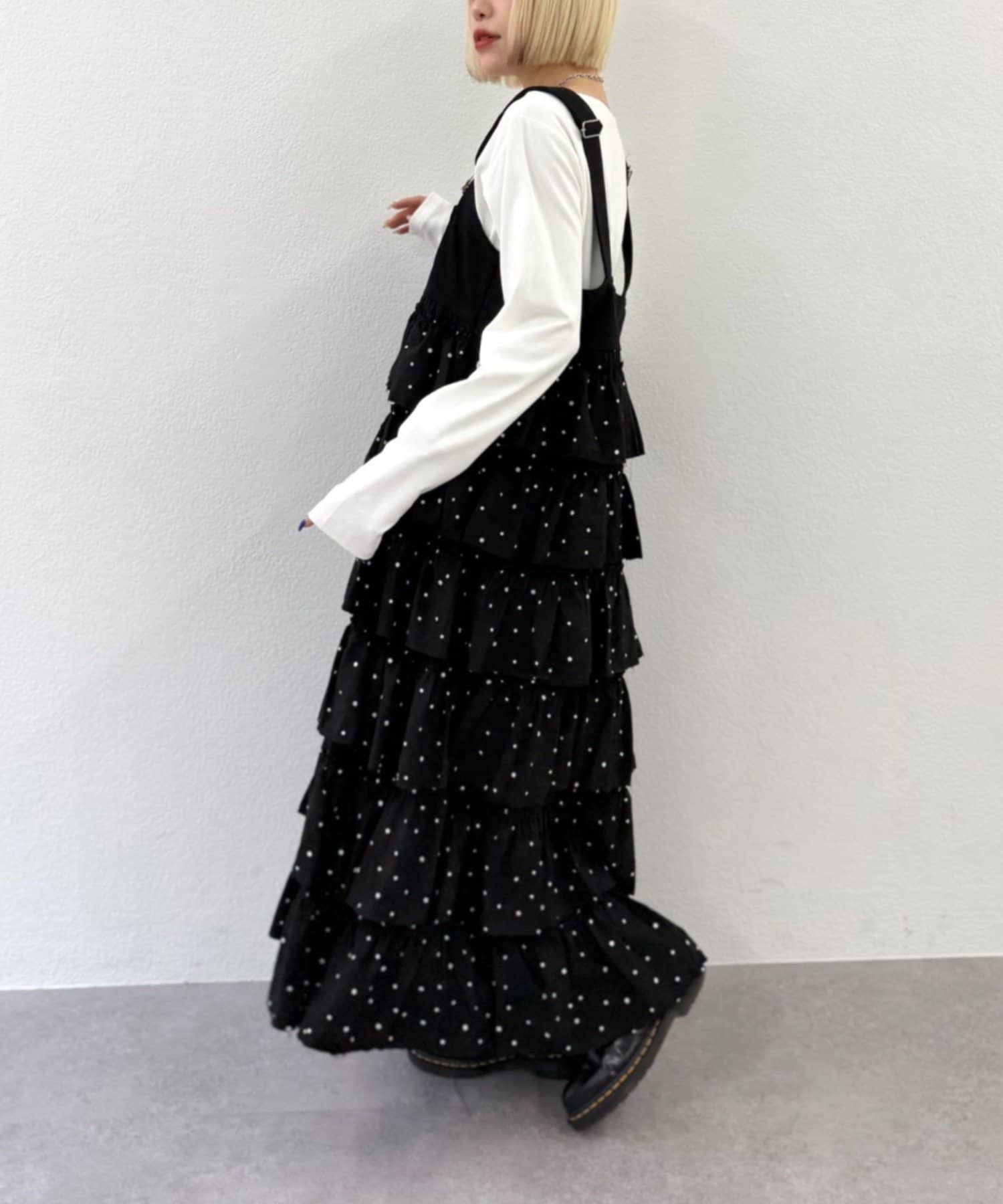 w closet 荷葉邊多層吊帶裙 - Image 47