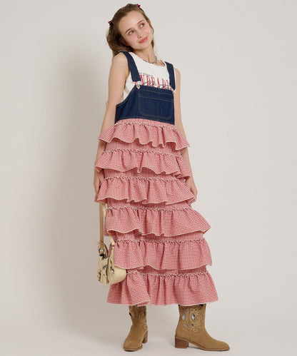 w closet 荷葉邊多層吊帶裙 - Image 61
