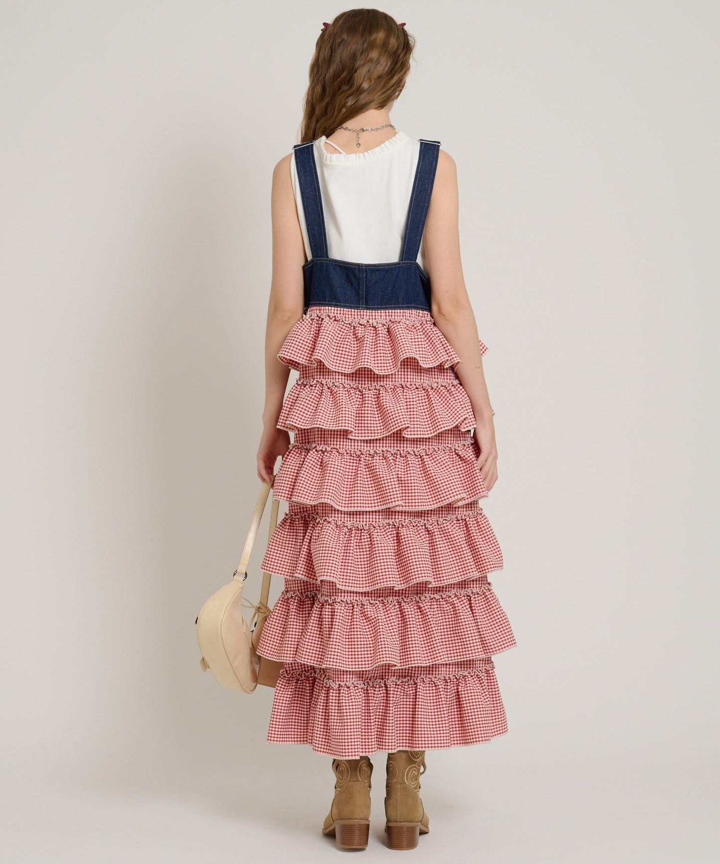 w closet 荷葉邊多層吊帶裙 - Image 57