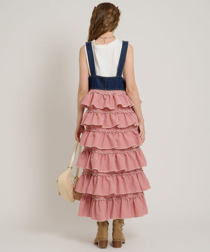 w closet 荷葉邊多層吊帶裙 - Image 57