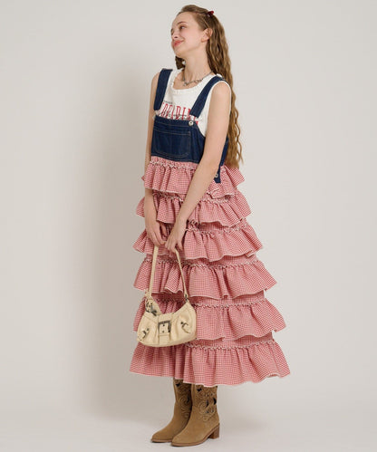 w closet 荷葉邊多層吊帶裙 - Image 59