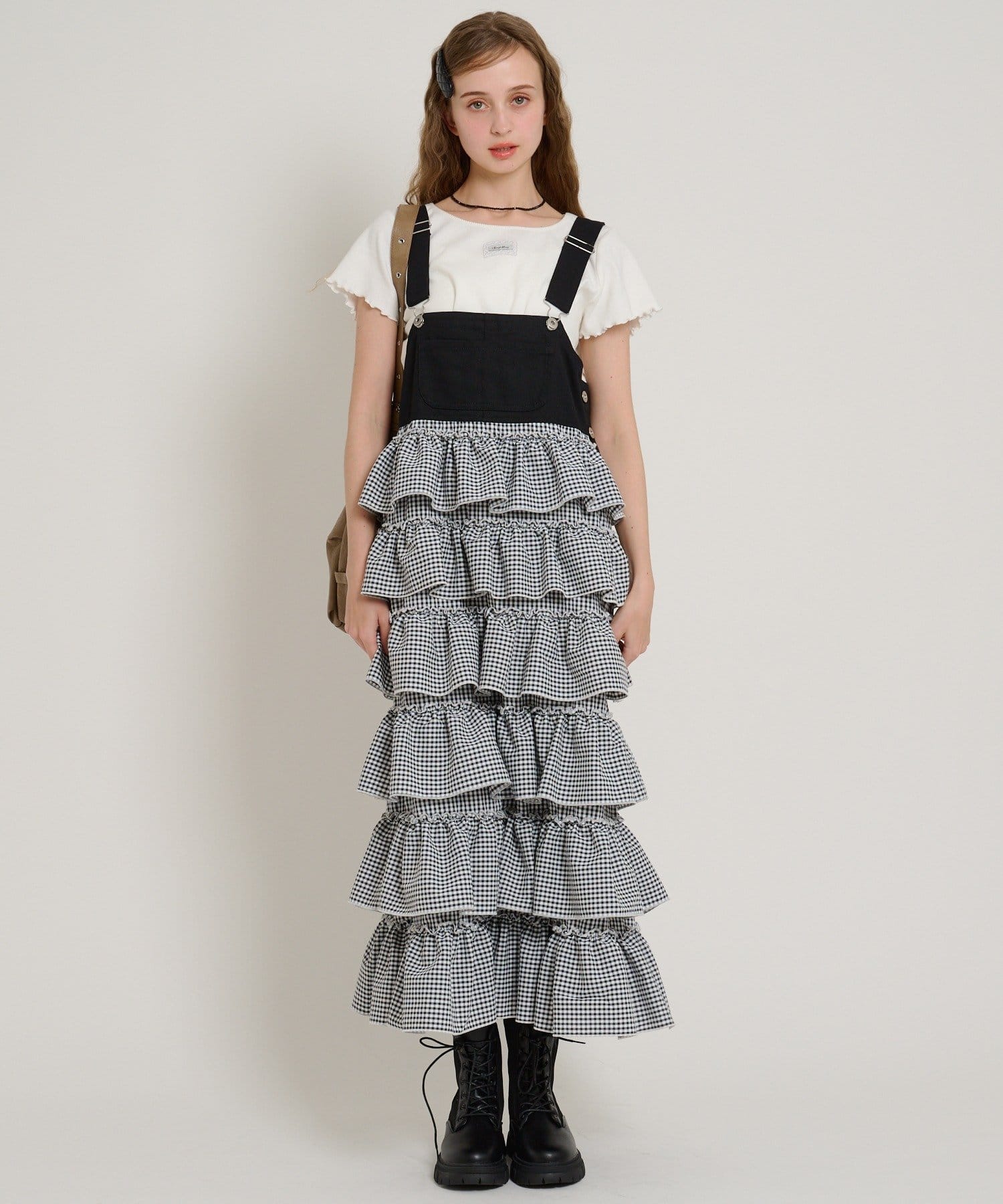 w closet 荷葉邊多層吊帶裙 - Image 69