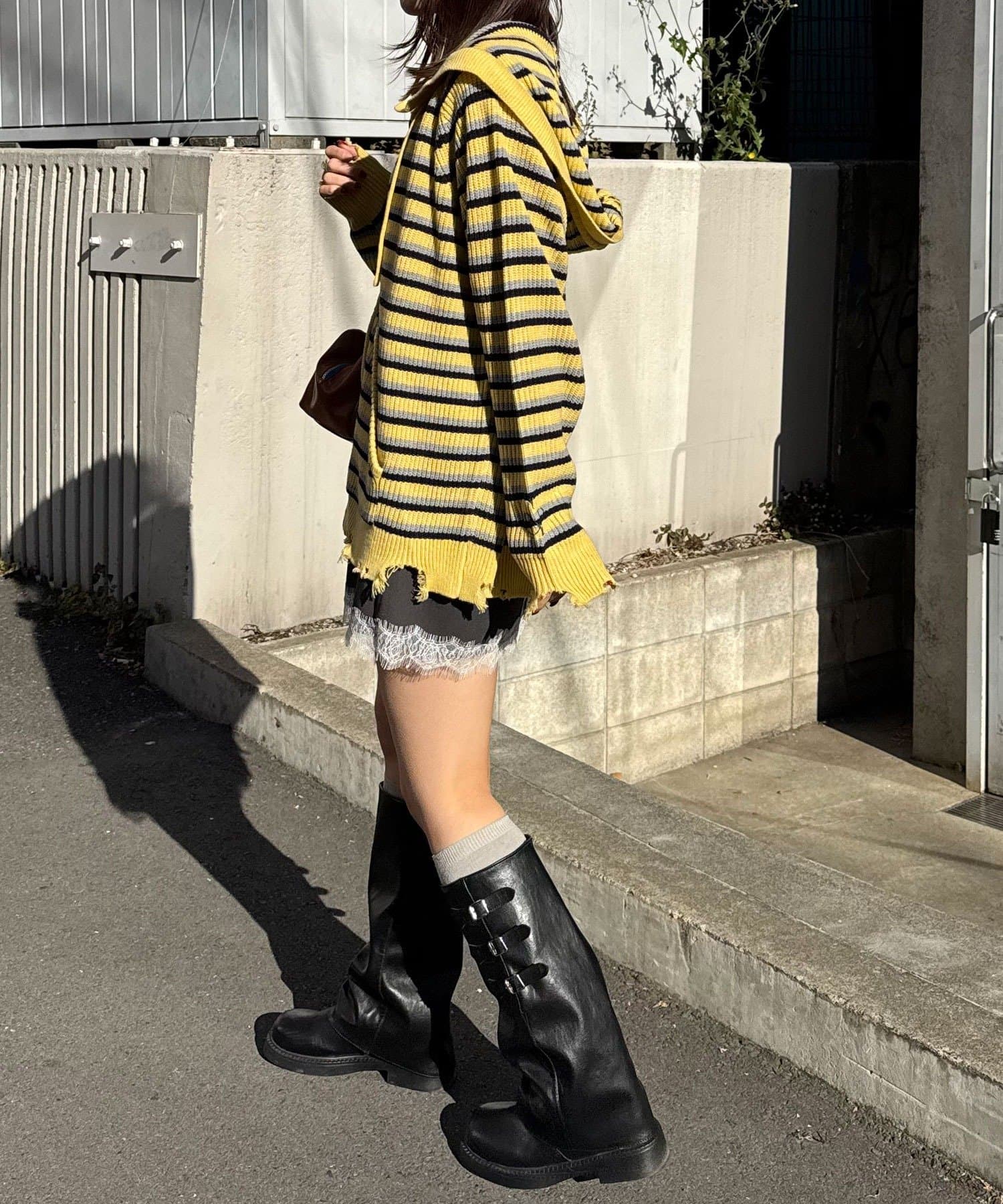 CIAOPANIC Ruffle邊帽Double Zip Knit Hoodie - Image 26